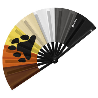Bear Culture Pride Rave Bamboo Folding Hand Fan / Clack Fan - Large - Daftboy