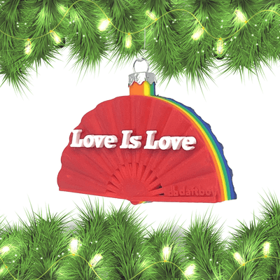 Love Is Love Fan Holiday Christmas Ornament