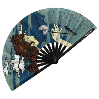 Nouveau Larousse by Eugene Grasset Rave Bamboo Folding Hand Fan / Clack Fan - Large - Daftboy
