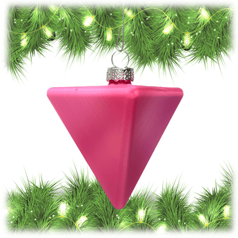 Pink Triangle ▼ 3D Holiday Christmas Ornament - Daftboy