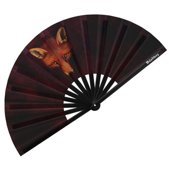 Renard the Fox by Philip Reinagle Rave Bamboo Folding Hand Fan / Clack Fan - Large - Daftboy