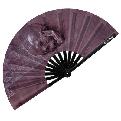 Study of a Skull by Albrecht DΓΌrer Rave Bamboo Folding Hand Fan / Clack Fan - Large