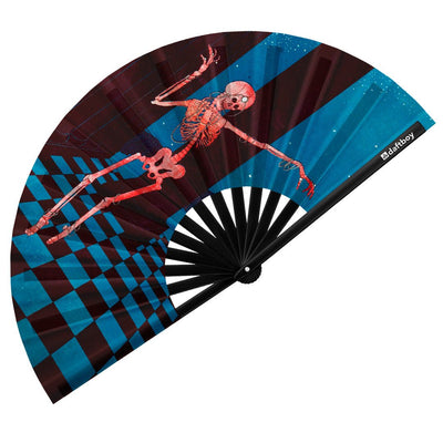 The Skeleton of Salome Dancing by Paul Iribe Rave Bamboo Folding Hand Fan / Clack Fan - Large