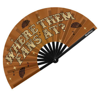Where Them Fans At? Rave Bamboo Folding Hand Fan / Clack Fan - Large - Daftboy