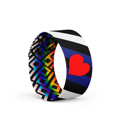 Pride Leather Flag Thicc Cuff Bracelet 
