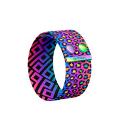 Rainbow Leopard Thicc Cuff Bracelet Back View