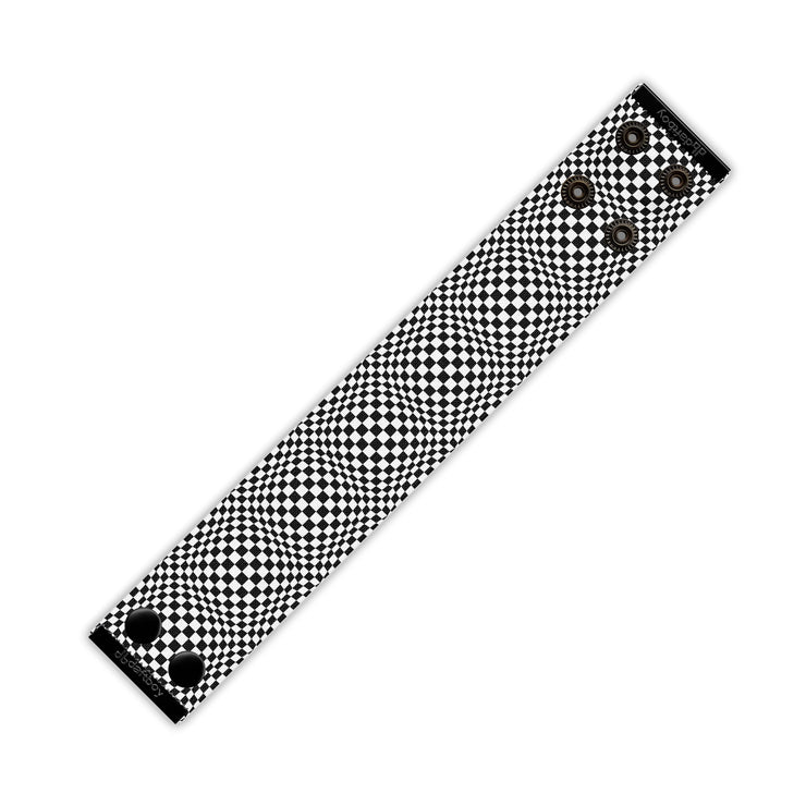 Speed Checkered Cuff Bracelet Flat Strap