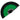 Black to Green Ombré Core Rave Bamboo Folding Hand Fan / Clack Fan - Large - Daftboy