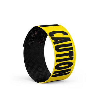 Caution Tape Thicc Cuff Bracelet - Daftboy