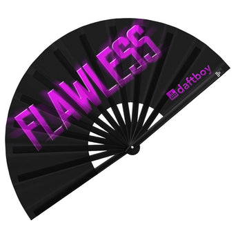 Flawless Rave Bamboo Folding Hand Fan / Clack Fan - Large - Daftboy