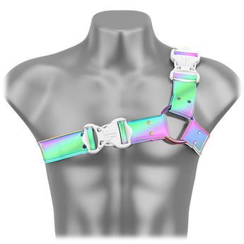 Fluid Glow Fantasy Asymmetrical Handmade Fashion Vegan Unisex Harness - Daftboy