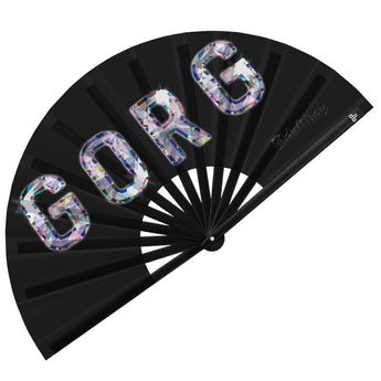 GORG Rave Bamboo Folding Hand Fan / Clack Fan - Large - Daftboy