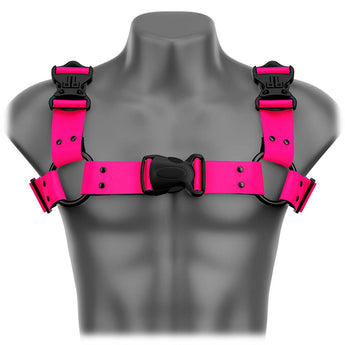 Hawt Pink Beyond Basic Bulldog Handmade Fashion Vegan Unisex Harness - Daftboy