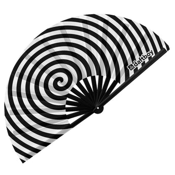 Hypnotize Me! Rave Bamboo Folding Hand Fan / Clack Fan - Large - Daftboy