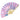 Pink Champagne Fluid Fantasy Rave Bamboo Folding Hand Fan - Large - Daftboy