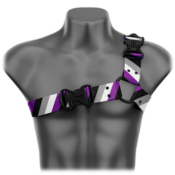 Pride Asexuality Asymmetrical Handmade Fashion Vegan Unisex Harness - Daftboy