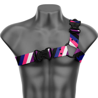 Pride Gender - fluid Asymmetrical Handmade Fashion Vegan Unisex Harness - Daftboy