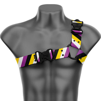 Pride Nonbinary Asymmetrical Handmade Fashion Vegan Unisex Harness - Daftboy