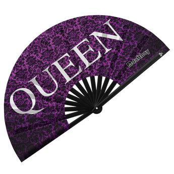 Queen Rave Bamboo Folding Hand Fan / Clack Fan - Large - Daftboy