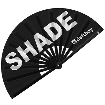 Shade Rave Bamboo Folding Hand Fan / Clack Fan - Large | Large Sized Fans: 13" Closed | 24.5" Open (33cm Closed | 62cm Open)
