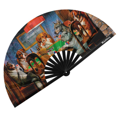 A Friend In Need by Cassius Marcellus Coolidge Rave Bamboo Folding Hand Fan / Clack Fan - Large