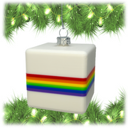 Retro Pride 3D Holiday Christmas Ornaments