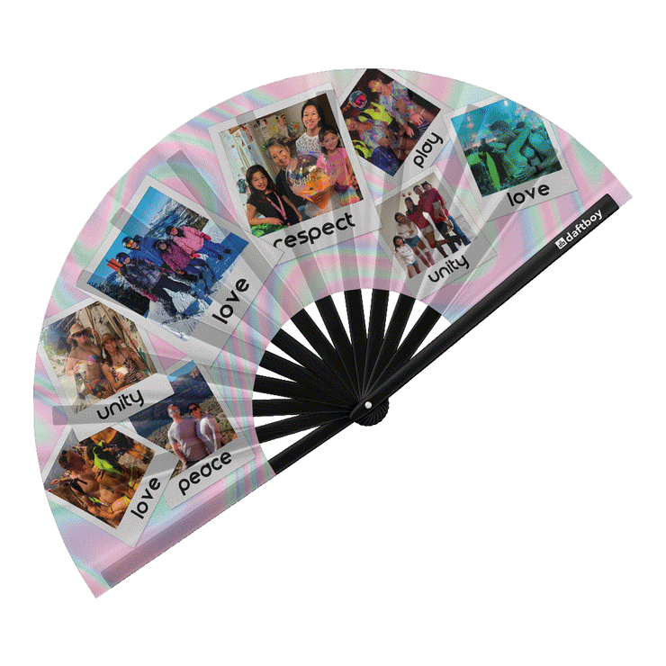 Clack Fan Ribs Design Your Custom Large Folding Clack Rave Fan – Daftboy