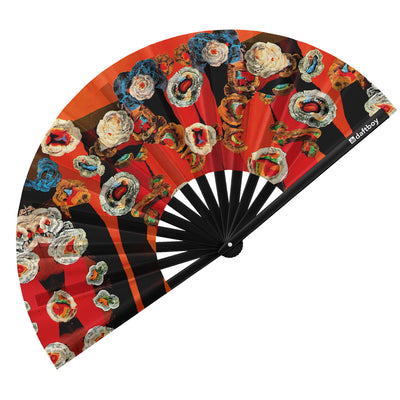 Flowers of Seashells by Max Ernst Rave Bamboo Folding Hand Fan / Clack Fan - Large