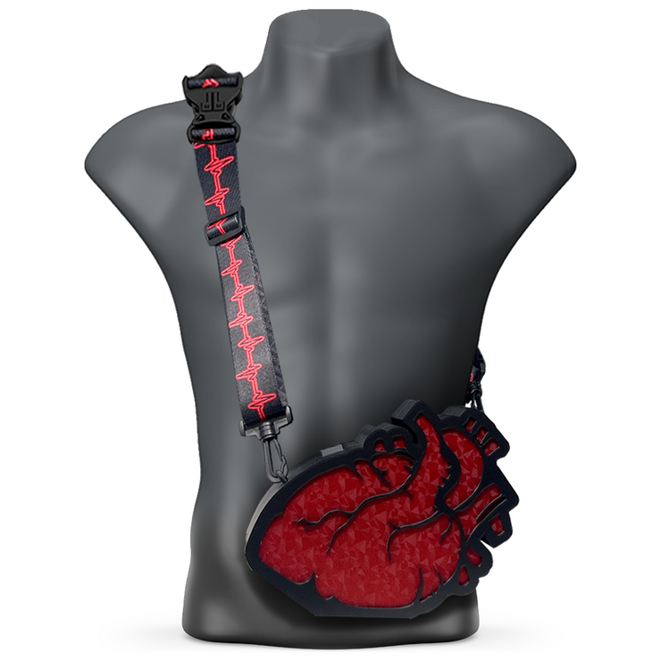 3d Printed Anatomical Heart Crossbody Bag On Mannequin
