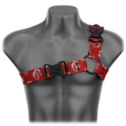 Ken's Stallions Asymmetrical Fashion Costume Harness With Horse Pattern