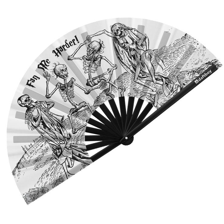 Dance of Death by Michael Wolgemut Rave Bamboo Folding Hand Fan / Clack Fan - Large