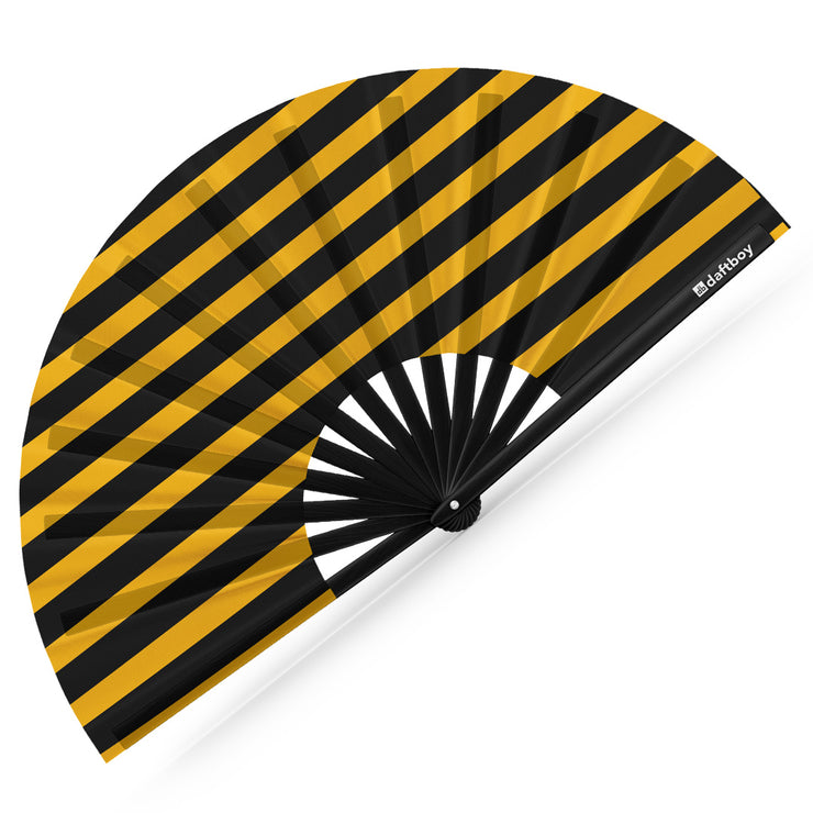 Beyond Basic Beyhive Black & Yellow Bee Stripe Clack Fan