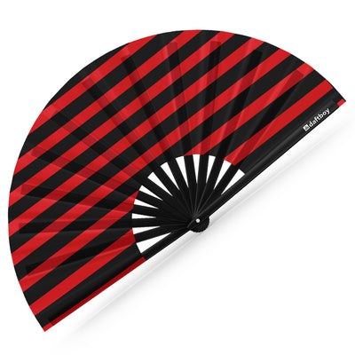 Beyond Basic Black & Red Stripe Clack Fan