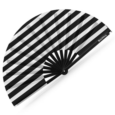 Beyond Basic Black & White Stripe Clack Fan