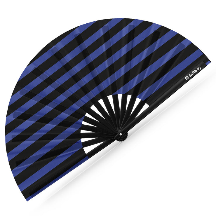 Beyond Basic Black & Blue Stripe Clack Fan