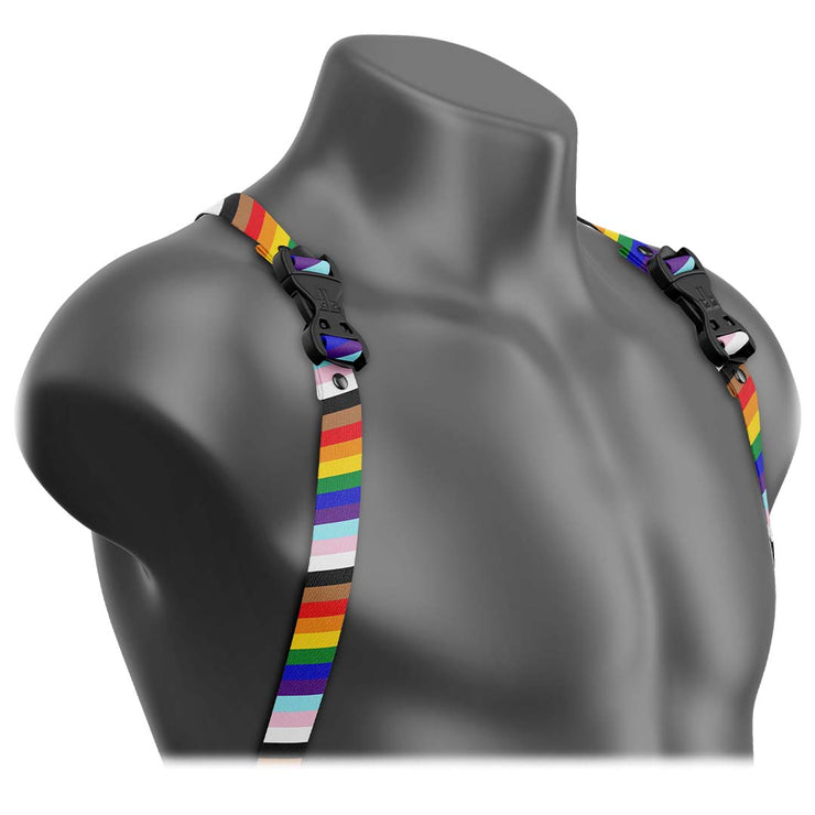 Pride Inclusion Drop Back Vest Suspender Handmade Fashion Vegan Unisex Harness