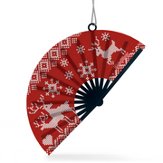 Reindeer Sweater Fan Holiday Ornament