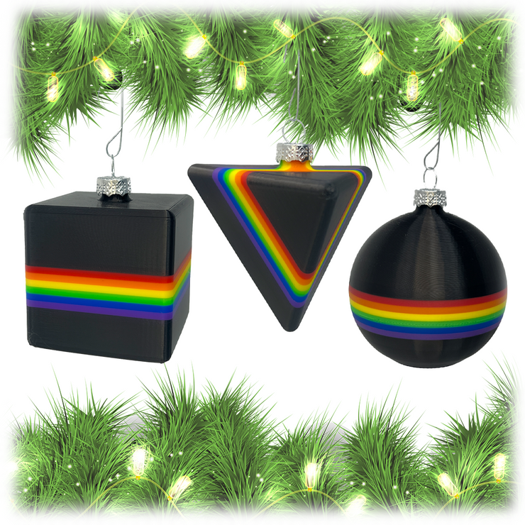 Retro Black Pride 3D Holiday Christmas Ornaments