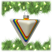 Retro Pride 3D Holiday Christmas Ornaments