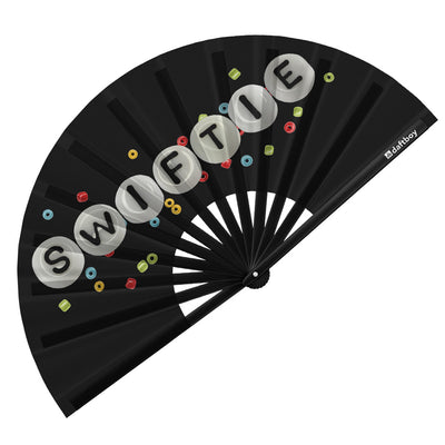 Swiftie Rave Bamboo Folding Hand Fan / Clack Fan - Large