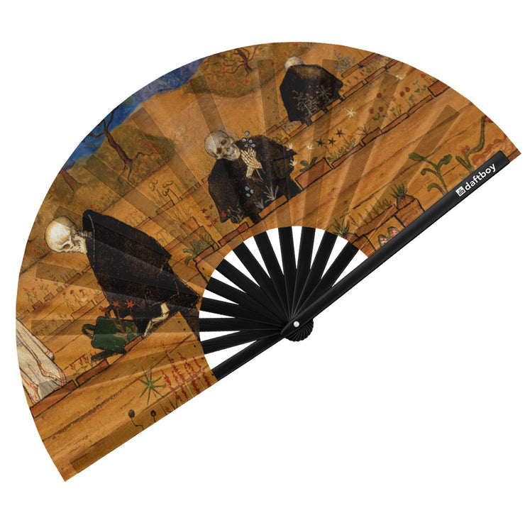 The Garden of Death by Hugo Simberg Rave Bamboo Folding Hand Fan / Clack Fan - Large