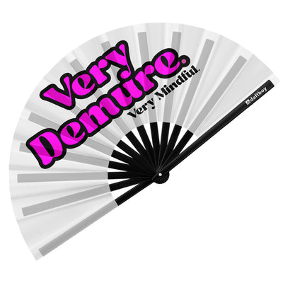 Very Demure Rave Bamboo Folding Hand Fan / Clack Fan - Large