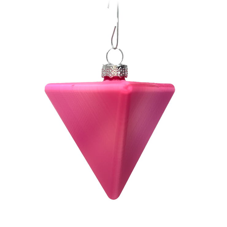 Pink Triangle ▼ 3D Holiday Christmas Ornament