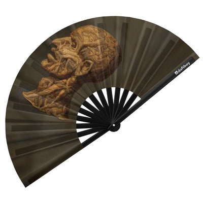 Anatomical Head / Testa Anatomica by Filippo Balbi Rave Bamboo Folding Hand Fan / Clack Fan - Large