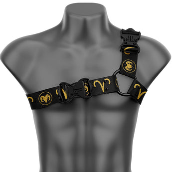 Aries Asymmetrical Handmade Fashion Vegan Unisex Harness - Zodiac Collection - Daftboy