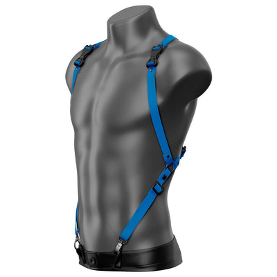 Beyond Basic Cerulean Drop Back Vest Suspender Handmade Fashion Vegan Unisex Harness