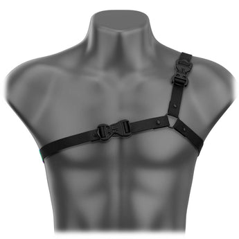 Black Beyond Basic Ultra - Thin Asymmetrical Handmade Fashion Vegan Unisex Harness - Daftboy