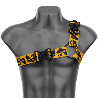 Black Butterfly by Leonetto Cappiello Asymmetrical Handmade Fashion Vegan Unisex Harness - Daftboy