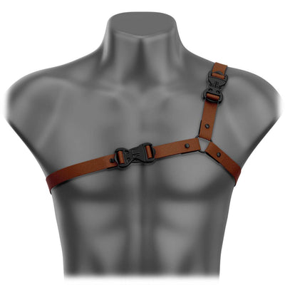 Brown Beyond Basic Ultra-Thin Asymmetrical Handmade Fashion Vegan Unisex Harness