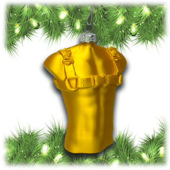 Classic Bulldog Harness Holiday Christmas Ornament - Daftboy